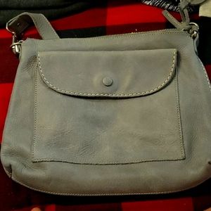 Grey Roots Leather Cross Body